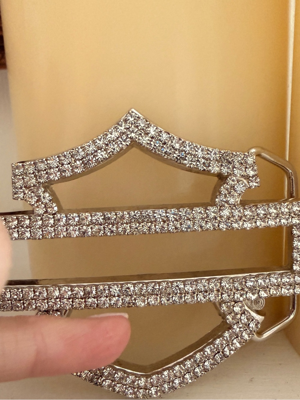 Harley-Davidson Belt Buckle Bar & Shield Women’s 2005 w/ Rhinestones, NEW pls rd - Picture 6 of 12